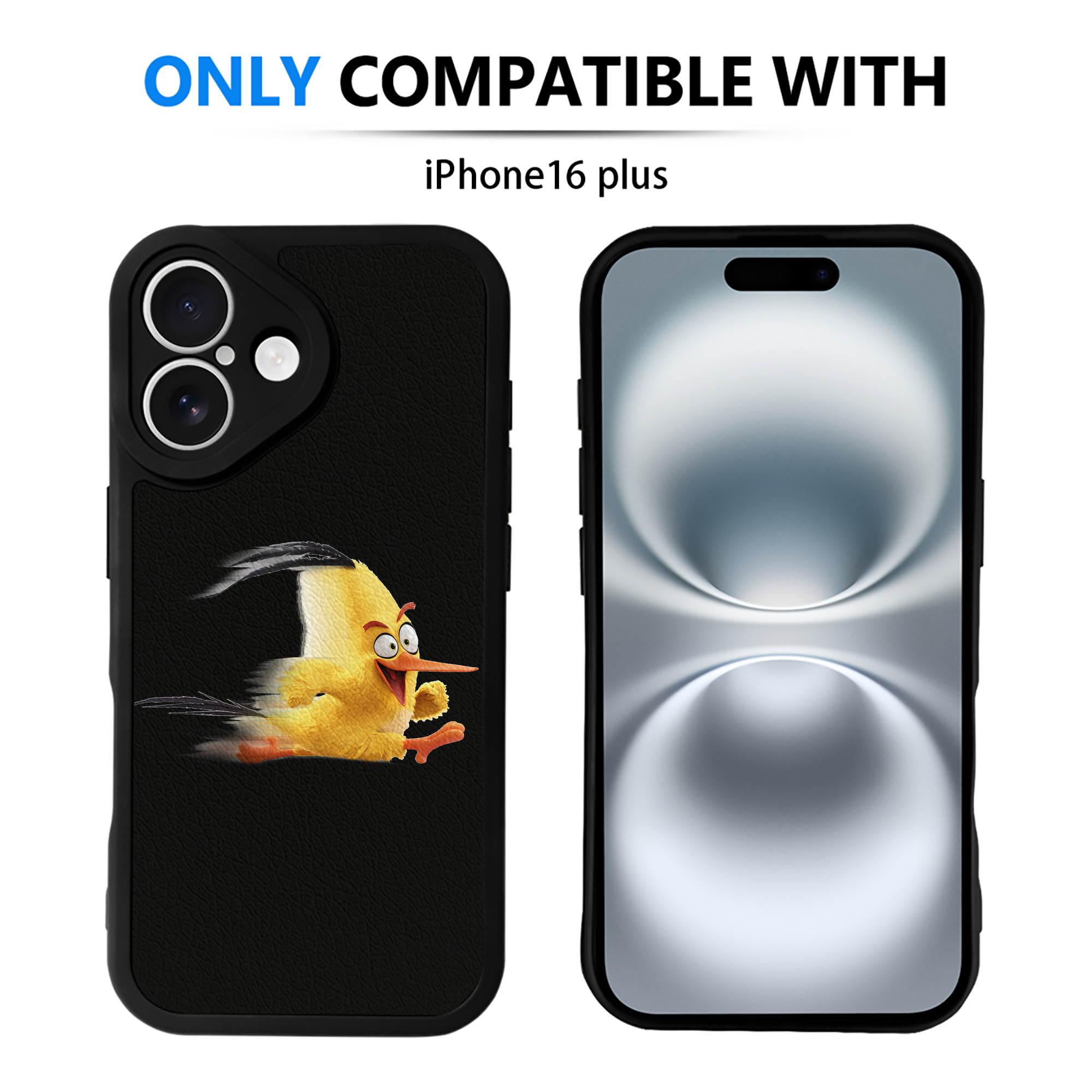 （画像用） Angry Birds アングリーバード 【iPhone 16シリーズ対応】シリコンスマホケース（レザー調） 材質：シリコン